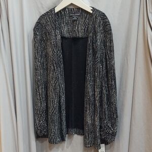 JESSICA HOWARD Elegant Black and Silver Jacket Women's Size 20W